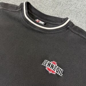 Vtg Pennzoil Chase Authentics Shirt Mens XXL Black NASCAR Long Sleeve Shacket